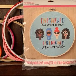 Stitch Kit 'Empowered Women Can Empower The World' Stitchery with BONUS